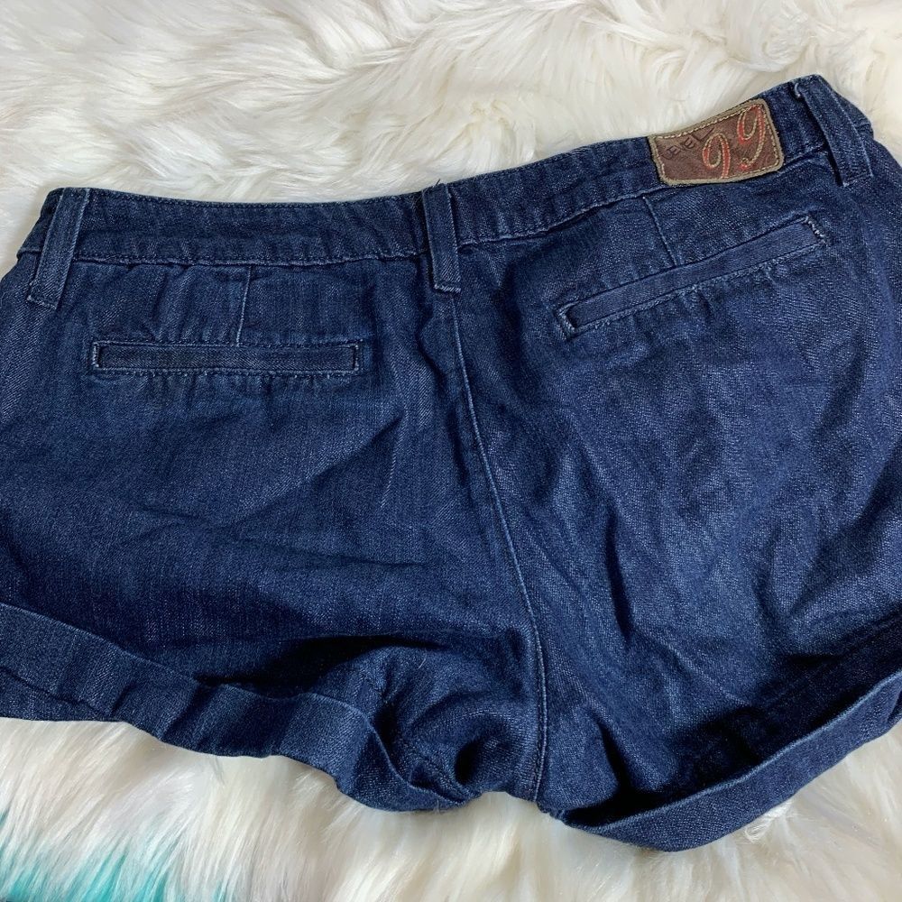 Anthro Level 99 Cuffed Blue Denim Shorts S…‎ - Picture 2 of 5